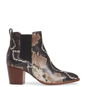 Madewell snake print “the reagan” bootie